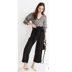Madewell Tie-Waist Huston Pull-On Crop Pants Size XS